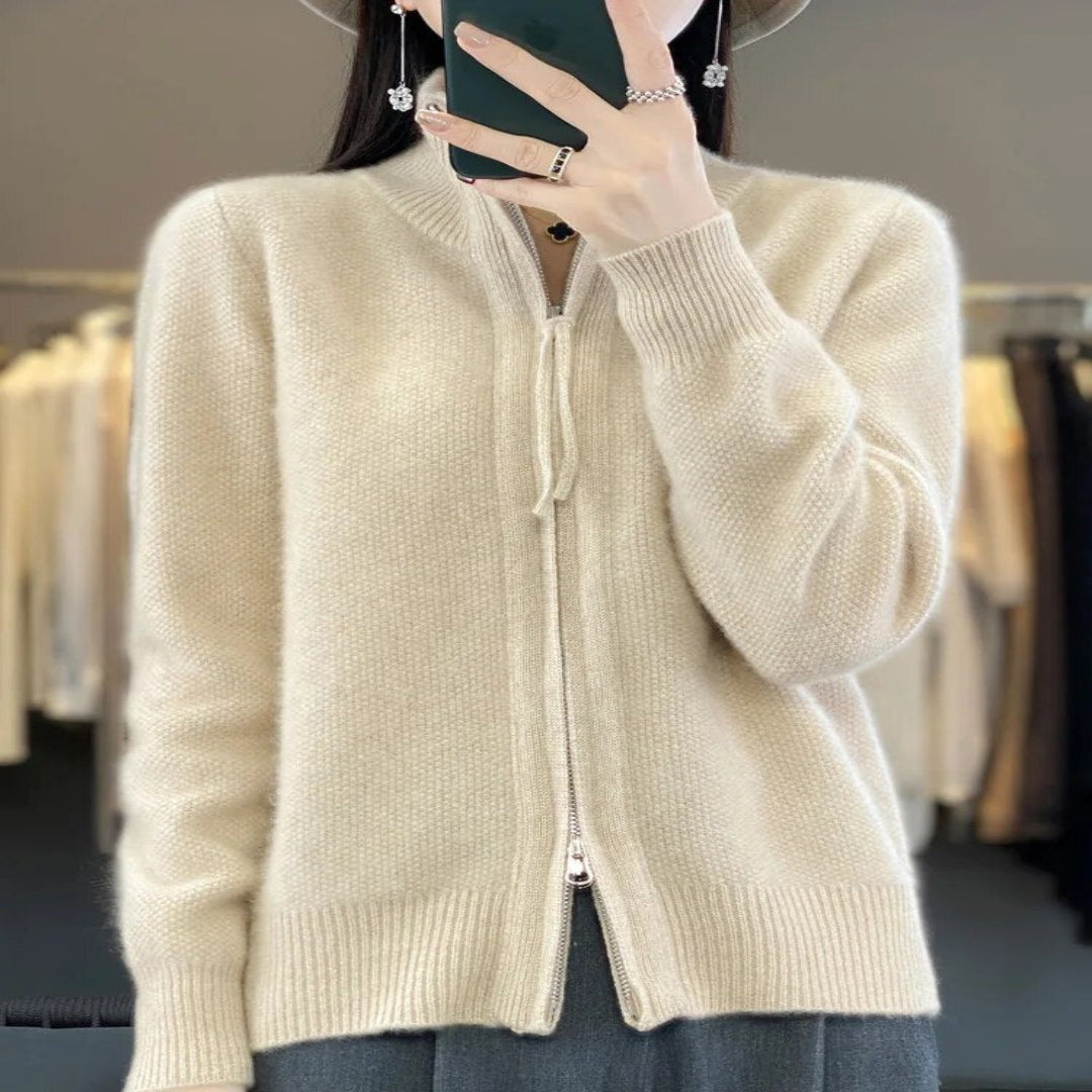 Usaro | Strickjacke Mit Reißverschluss